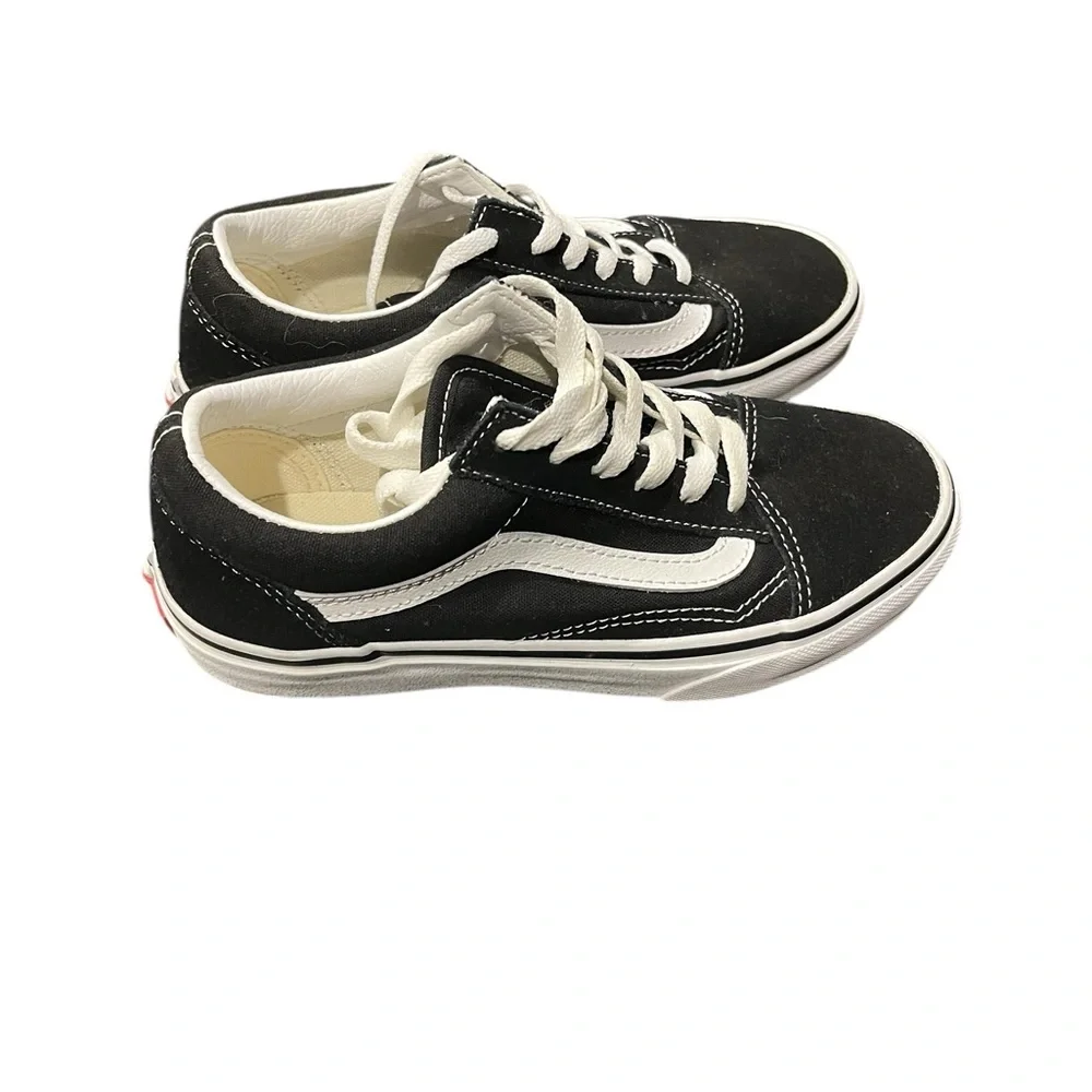 Kids/Youth Classic Old Skool Unisex Vans Black and White Size 2.5 - Picture 6 of 8